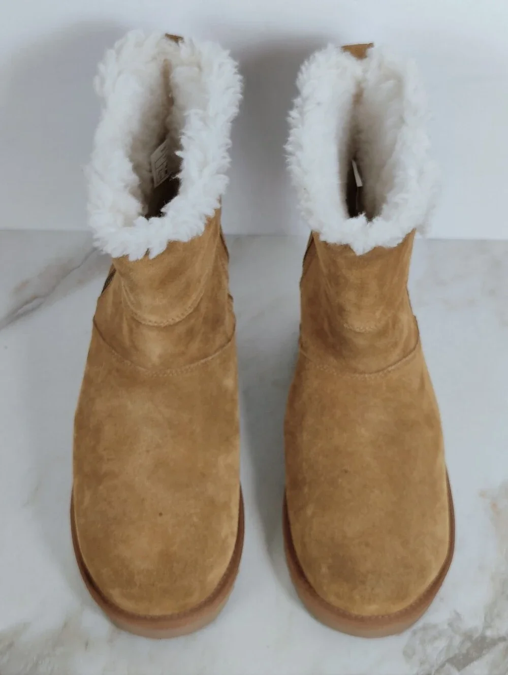 Kookaburra by UGG Aribel Suede Shearling Zip Short Boots, Sz 8